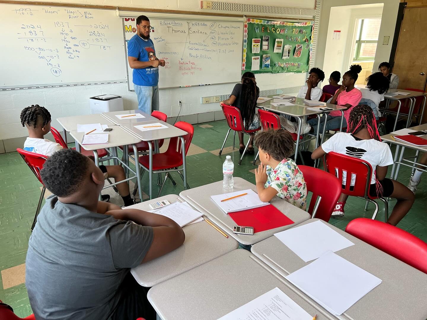 Professor Parker teaching in class